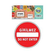 CREA ETİKET UYARI GİREMEZ İŞARETİ 2 Lİ