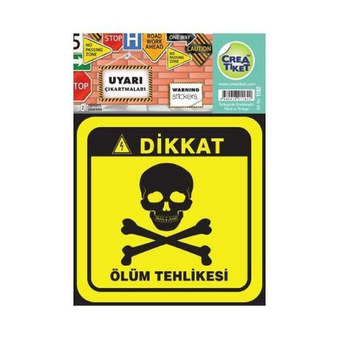 CREA ETİKET UYARI ÖLÜM TEHLİKESİ 2 Lİ 1182