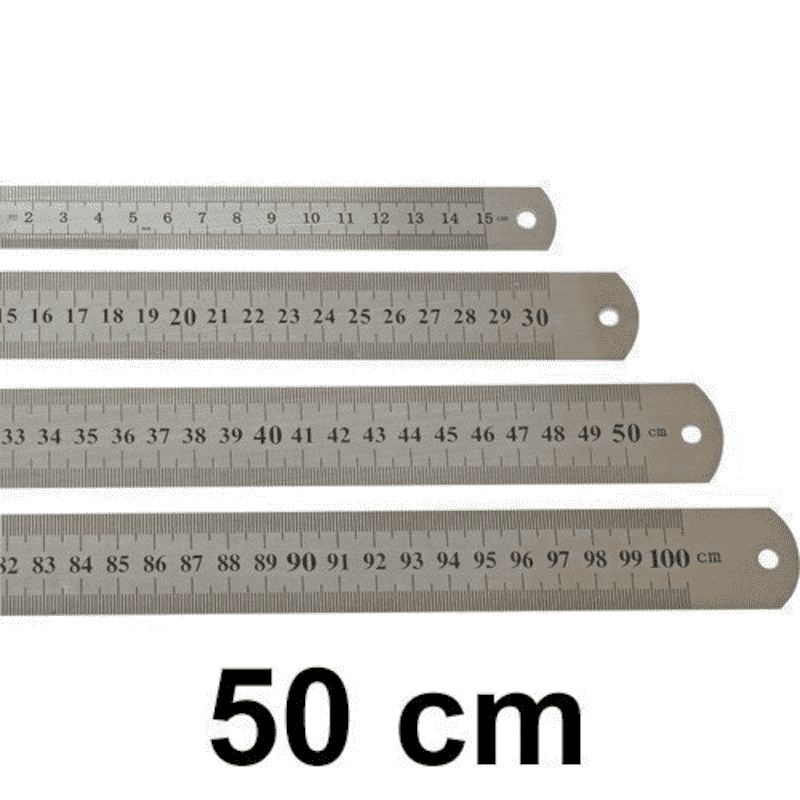 RUBENIS ÇELİK CETVEL 50 CM 12 Lİ JR-50