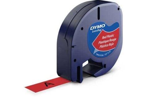 DYMO LETRATAG PLASTİK ŞERİT KIRMIZI D-59424