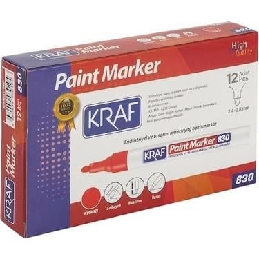 KRAF PAINT MARKÖR 830 KIRMIZI 12 Lİ