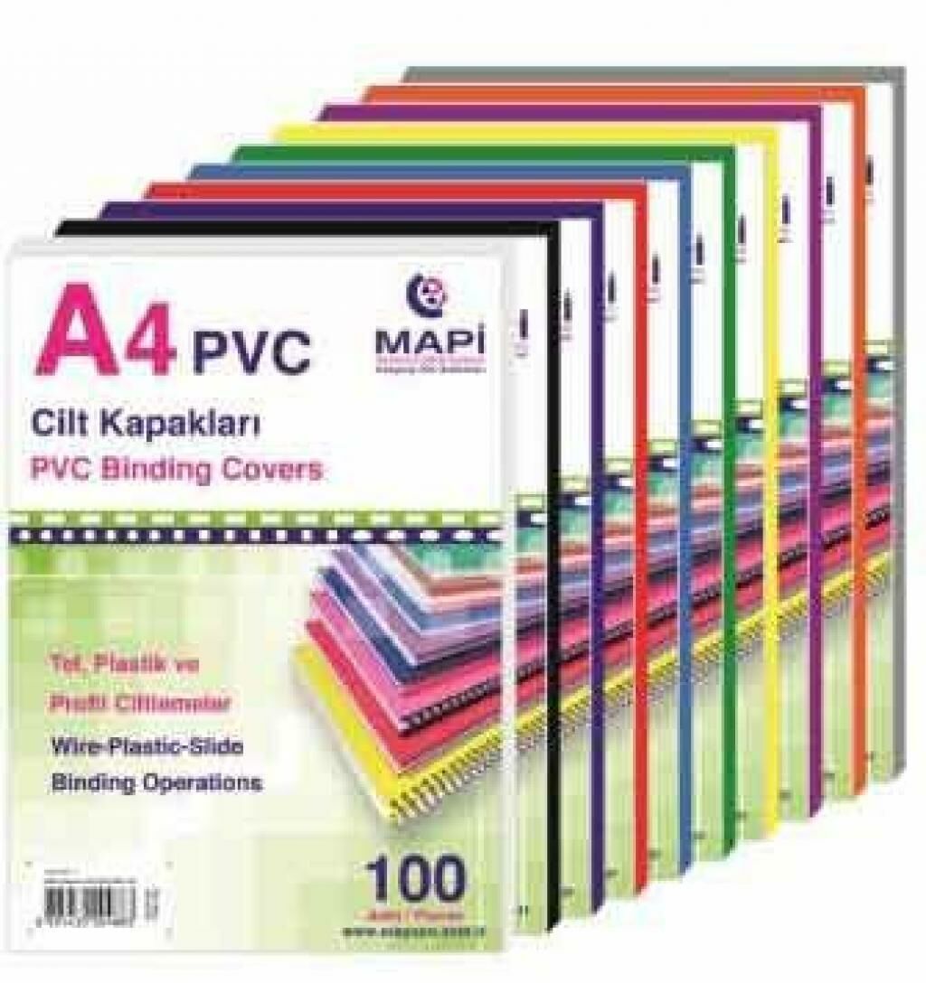 MAPİ PVC A-4 CİLT KAPAĞI 100 LÜ YEŞİL