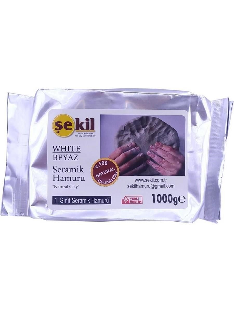 ŞEKİL SERAMİK HAMURU BEYAZ 1000 GR.