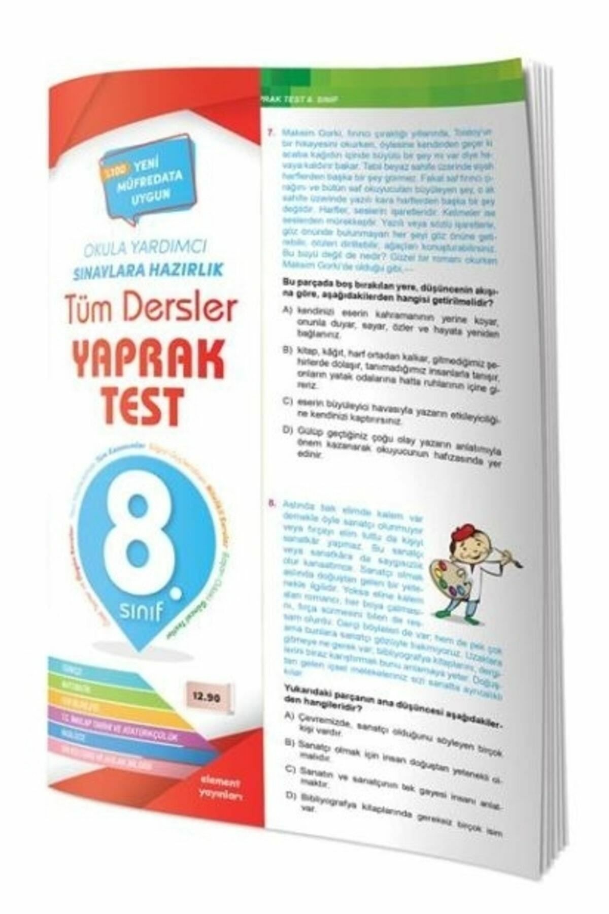 4ELEMENT YAPRAK TEST TÜM DERSLER 8.SINIF