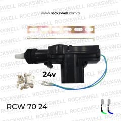 24 VOLT İLE ÇALIŞABİLEN TÜM ARAÇLARA UYGUN MERKEZİ KAPI KİLİT MOTORU 2 KABLOLU (OEM TABANCA TİPİ)