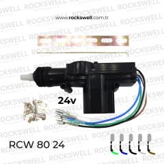24 VOLT İLE ÇALIŞABİLEN TÜM ARAÇLARA UYGUN 5 KABLOLU MERKEZİ KAPI KİLİT MOTORU (OEM TABANCA TİPİ)