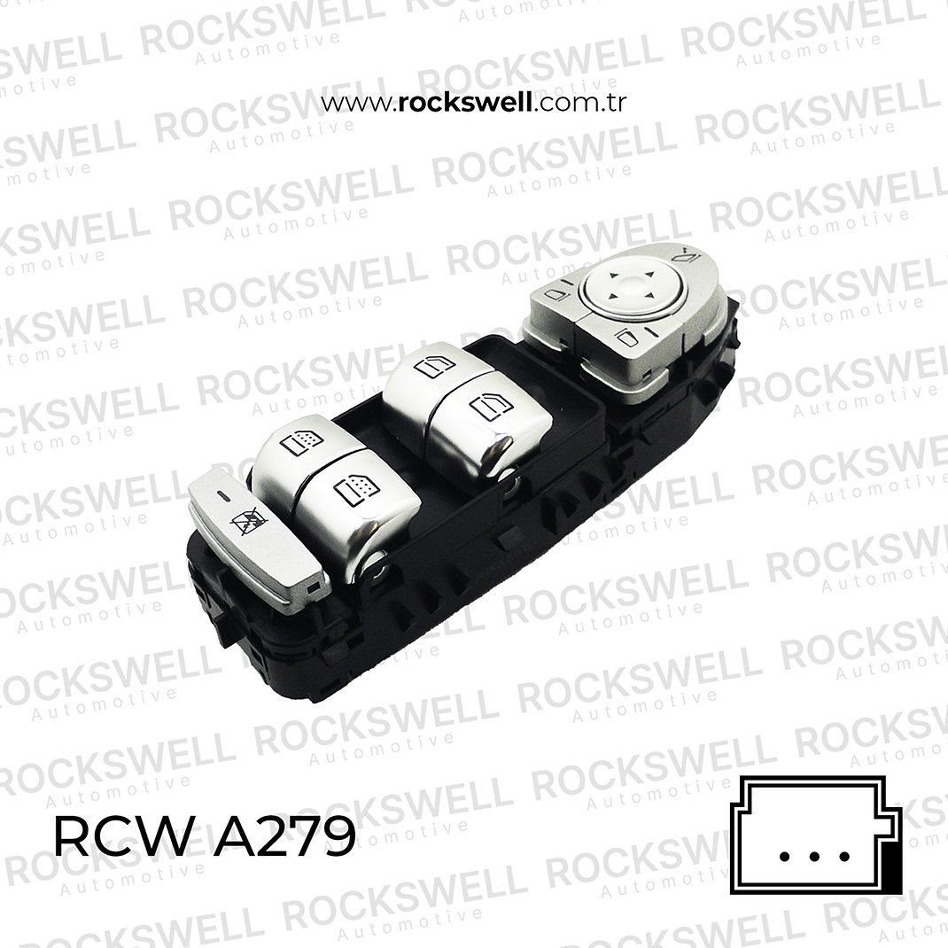 MERCEDES BENZ CAM ACMA KAPAMA ANAHTARI SOL DORTLU BEYAZ ISIK SIYAH 8Q54 W213 W222 (OEM A213 905 4803)