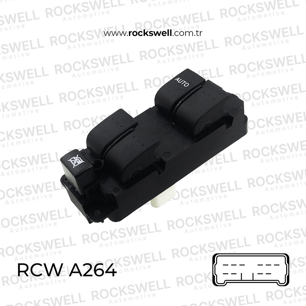 MAZDA 3 CAM ACMA KAPAMA ANAHTARI SOL DORTLU MAZDA 3 (III) 04 09 (16 PIN) (OEM BN8F-66-350A)