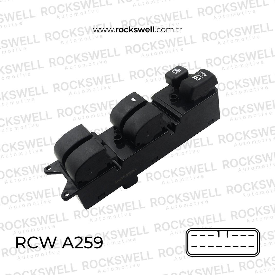 LANCER  CAM ACMA KAPAMA DUGMESİ SOL DORTLU LANCER 03 07 / GALANT 04 09 (14 PIN) (OEM MR587943 )