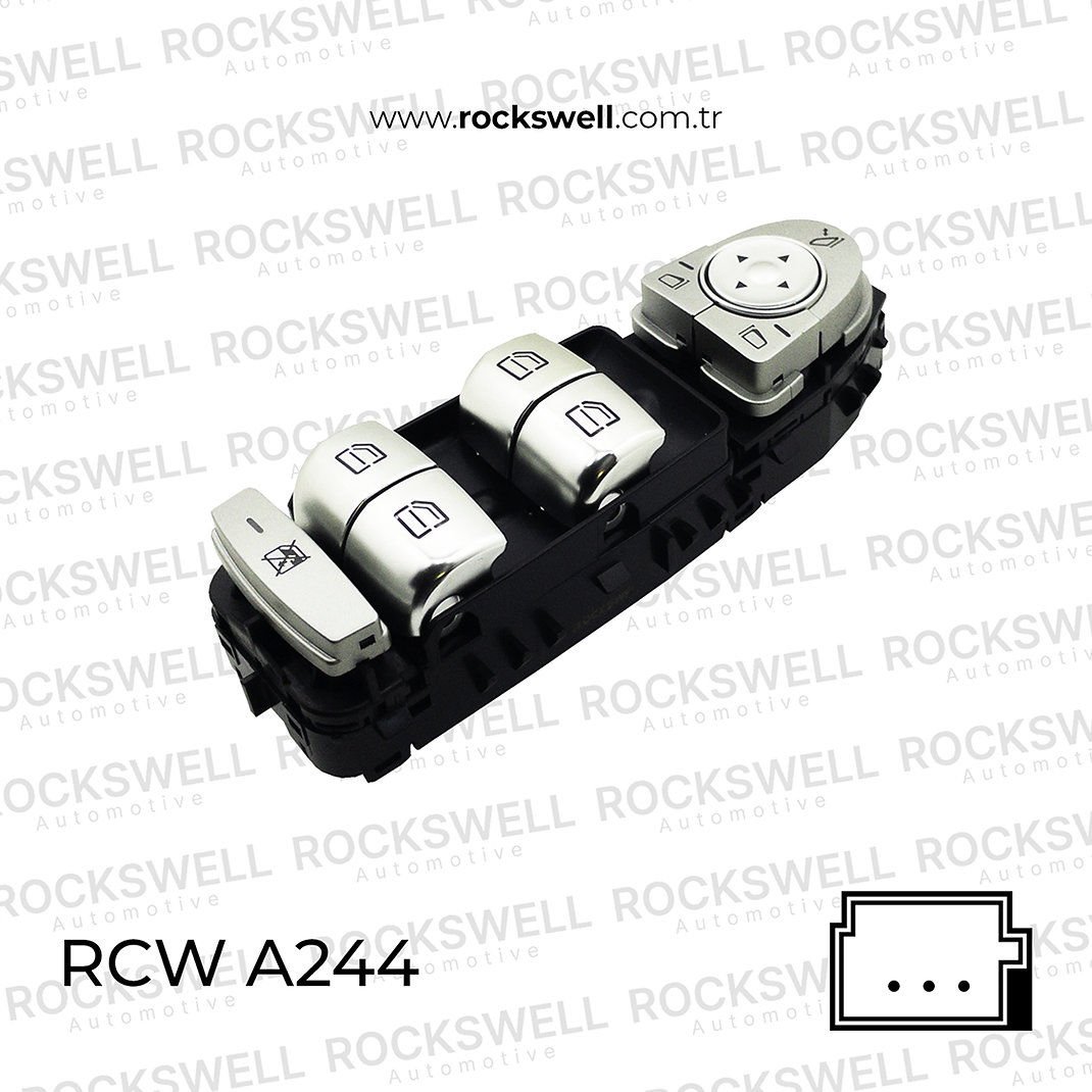 MERCEDES CAM ACMA ANAHTARI ON SOL (DORTLU, SIYAH 9051, AYNA KATLAMALI, BEJ BUTON) C-CLASS W205 14> GLC-CLASS X253 15>(OEM A2057200648 9051)