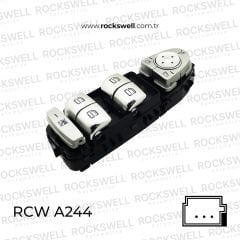 MERCEDES CAM ACMA ANAHTARI ON SOL (DORTLU, SIYAH 9051, AYNA KATLAMALI, BEJ BUTON) C-CLASS W205 14> GLC-CLASS X253 15>(OEM A2057200648 9051)