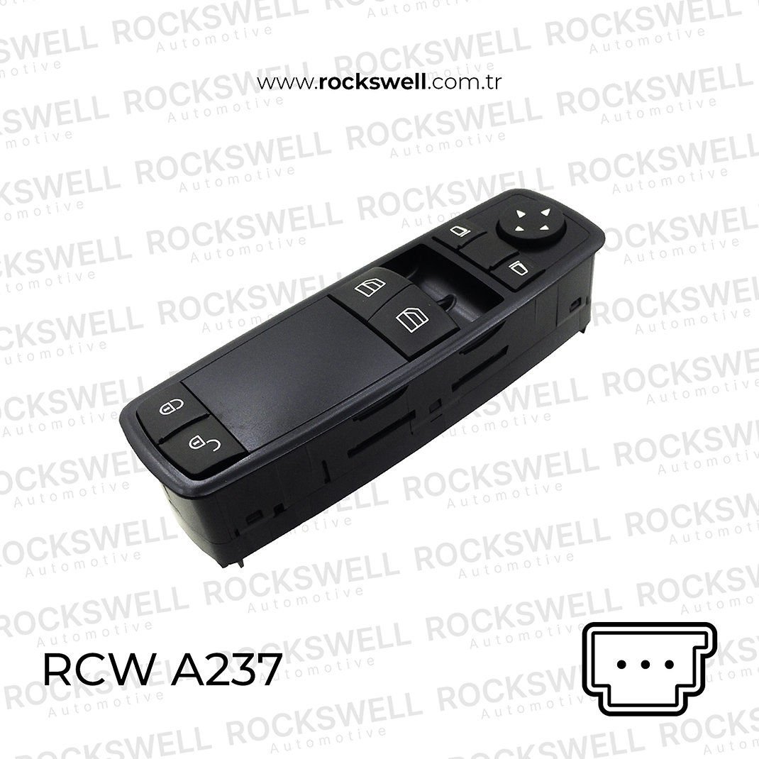 MERCEDES CAM DUGMESI ON SOL (SIYAH, KOMPLE, ON KAPILAR) A-CLASS W169 04>12 B-CLASS W245 05>11(OEM A1698206410)