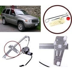 Jeep Grand Cherokee Mk2 Wj Wg Için Ön Sağ Cam Kriko Seti 1998-2005 (OEM: 55076467AB, 55363287AD)