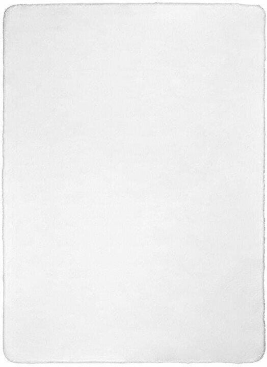 eHalıcım Pisa P15314 Beyaz Yumuşak Tüylü Dikdörtgen Post
