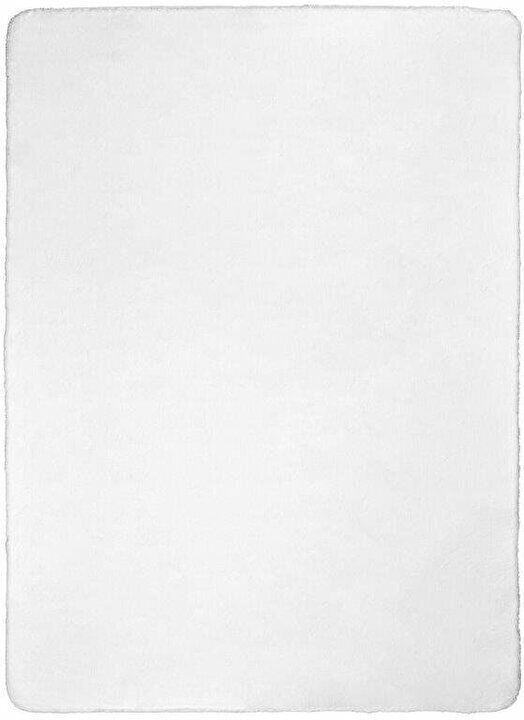 eHalıcım Pisa P15314 Beyaz Yumuşak Tüylü Dikdörtgen Post