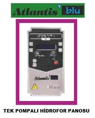 Atlantis KRS S1-3M  1-3 Hp  220V   Elektronik Kartlı Tek Pompalı Hidrofor Panosu