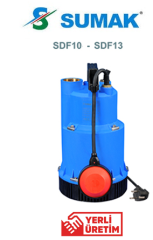 Sumak SDF 13 1.3hp 220V  1 1/4\'\' Çıkışlı Dalgıç Pompa