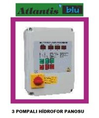 Atlantis KRS 3S1-3M  1-3 Hp  220V   Elektronik Kartlı Üç Pompalı Hidrofor Panosu