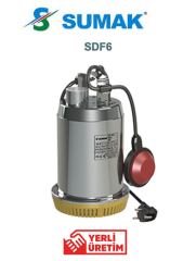Sumak SDF 6 0.5hp 220V  1 1/4\'\' Çıkışlı Dalgıç Pompa