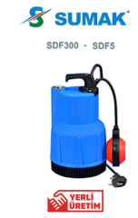 Sumak SDF 300 0.33hp 220V  1'' Çıkışlı Dalgıç Pompa