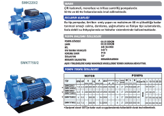 Sumak Smkt 750/2 7.5Hp 380v Çift Kademeli Santrifüj Pompa