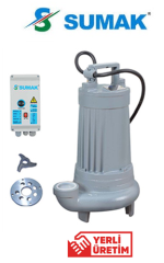 Sumak SBRT 30/2 3hp 380v Bıçaklı Foseptik Dalgıç Pompa