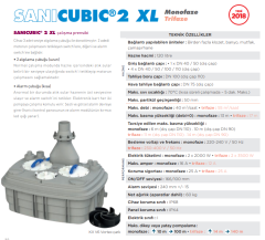Sanihydro SANICUBIC 2 VX T  380V IP 68 (Çift Motor) - 120 Lt Tahliye Cihazı / ÇİFT POMPA-VORTEX-TRİFAZE