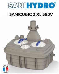 Sanihydro SANICUBIC 2 VX T  380V IP 68 (Çift Motor) - 120 Lt Tahliye Cihazı / ÇİFT POMPA-VORTEX-TRİFAZE