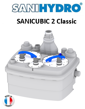 Sanihydro SANICUBIC 2 Classic IP68 (Çift Motor) - 47 Lt Tahliye Cihazı / ÇİFT POMPA-BIÇAKLI-MONOFAZE