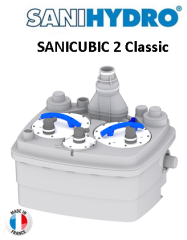 Sanihydro SANICUBIC 2 Classic IP68 (Çift Motor) - 47 Lt Tahliye Cihazı / ÇİFT POMPA-BIÇAKLI-MONOFAZE