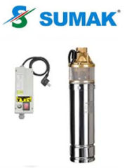 Sumak 4SDM 100 1hp 220v 1\'\' Çıkışlı 20mt Kablolu + Panolu Paket Dalgıç Pompa