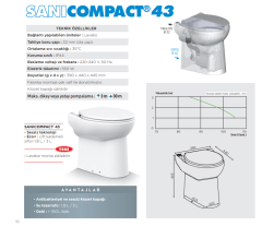 Sanihydro SANICOMPACT 43 / Klozet Tipi WC Öğütücü