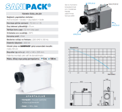 Sanihydro SANIPACK / 1 Asma Klozet + 3 Ünite Foseptik Tahliye Cihazı - 12 Lt