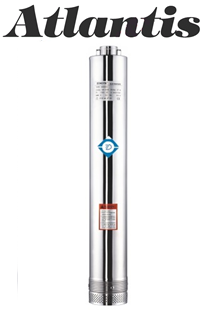 Atlantis 4SNM 4/8 1.5hp 220v 1 1/4\'\' Çıkışlı 10mt Kablolu + Pano Monoblok Sondaj Dalgıç Pompa
