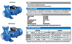 Sumak Smt 220/3 2.2Hp 380v 3\'\' Çıkışlı Santrifüj Pompa