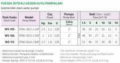 Water Sound SPA6-50/4-1.8 AF 2.5hp 220v 2\'\' Çıkışlı Kablolu+ Panolu Komple Paslanmaz Keson Kuyu Dalgıç Pompa