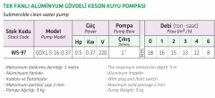 Water Sound QDX1.5-16-0.37 0.5hp 220v 1\'\' Çıkışlı  Keson Kuyu Dalgıç Pompa
