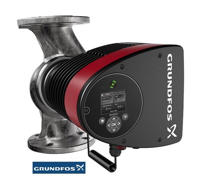 Grundfos MAGNA3 32-120 F N 220mm DN32 PN6/10 Paslanmaz Çelik Gövdeli Flanşlı Tip Frekans Konvertörlü Sirkülasyon Pompası - 97924346