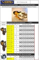 Vortex  VO 350-05 T   0.5 Hp  380V   Paslanmaz Çelik Vortex Açık Fanlı Santrifüj Pompa (AISI 316)