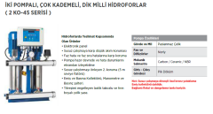 Etna 2 KO 45/5-150 20hp 380v İki Pompalı Çok Kademeli Paket Hidrofor
