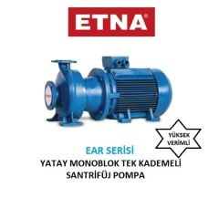 Etna EAR4 50-12/05  0.75Hp 380V  Pik Döküm Gövdeli  Yatay Monoblok Tek Kademeli Santrifüj Pompa (1450 d/dk-Trifaze)