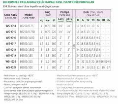 Water Sound BB300/150 2hp 380v AISI 304 Komple Paslanmaz Çelik Kapalı Fanlı Santrifüj Pompa