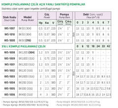 Water Sound BK100 D 0.75hp 220v AISI 316 Komple Paslanmaz Çelik Açık Fanlı Santrifüj Pompa