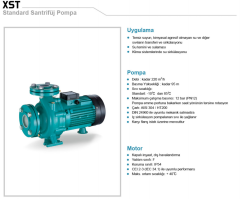 Leo XST40-125/15    2Hp 380V   Döküm Gövdeli Monoblok Endüstriyel Santrifüj Pompa