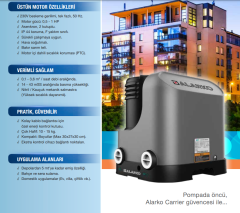 Alarko PZ 370  0.5hp 220v   Sessiz Kabinli  Elektronik Paket Hidrofor