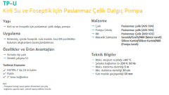 Wilo TP-U 10M 1hp 220v Paslanmaz Pis Su Dalgıç Pompa