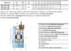 Pedrollo Rxm 3/20-GM 0.75Hp 220v Gizli Flatörlü Komple Paslanmaz Drenaj Dalgıç Pompa