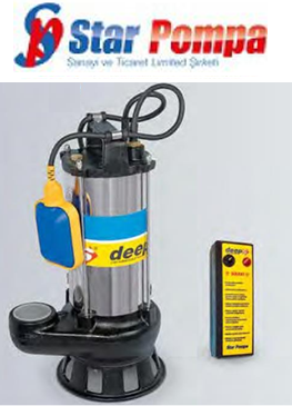 Star SPF 200 M 2hp 220v Açık Fanlı Pis Su Foseptik Tip Dalgıç Pompa