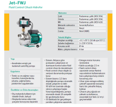 Wilo FWJ 202 0.75hp 220v Fluid Control Cihazlı Hidrofor (Hidromatlı)