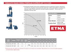 Etna EFP-13DP  1.8Hp 220V Döküm Gövdeli Flatörlü Parçalayıcı Bıçaklı Drenaj Dalgıç Pompa